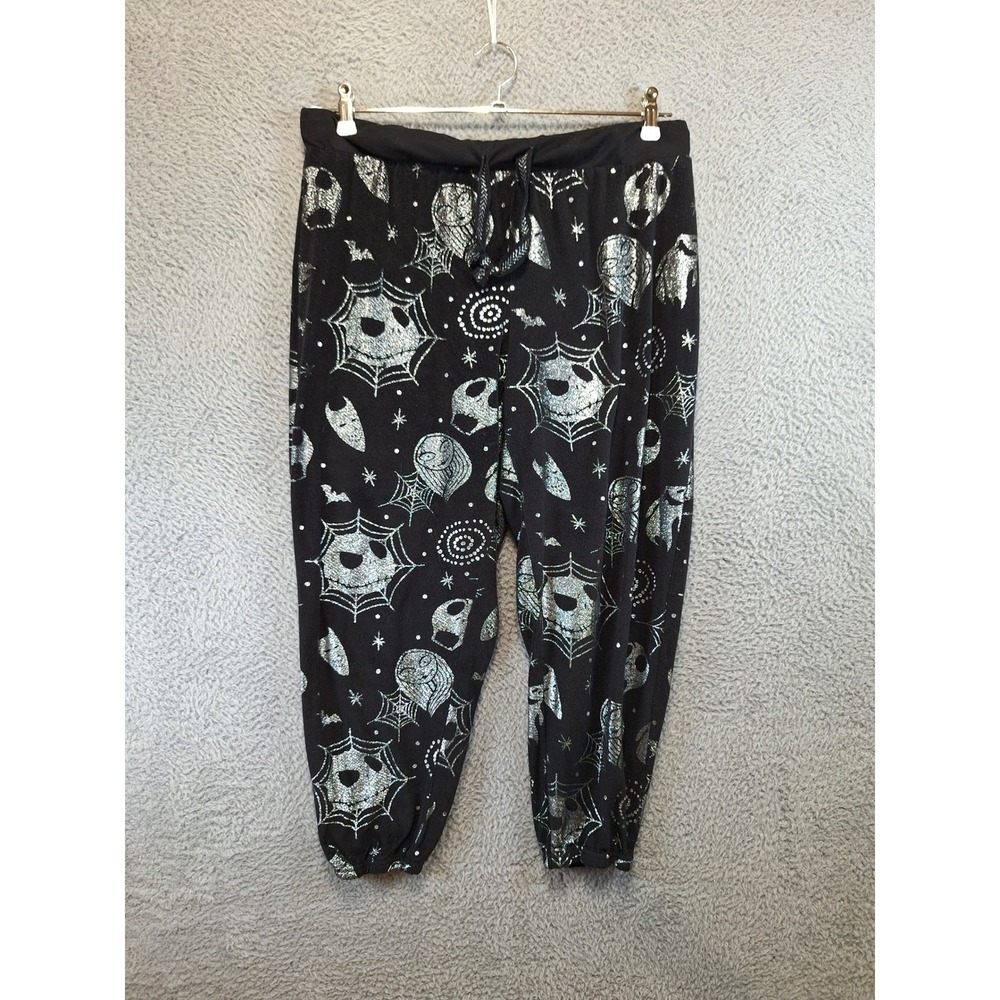 Disney Pajama Pants Nightmare Before Christmas Large (Fits W34xL26) Black Goth